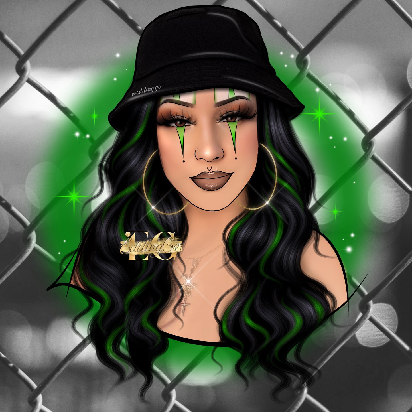 Chola Outline Portrait